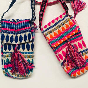 Stripe and Tassel Cell Phone Pouch