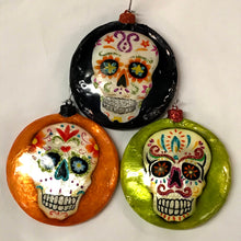 Load image into Gallery viewer, Sugar Skull Disk Ornaments
