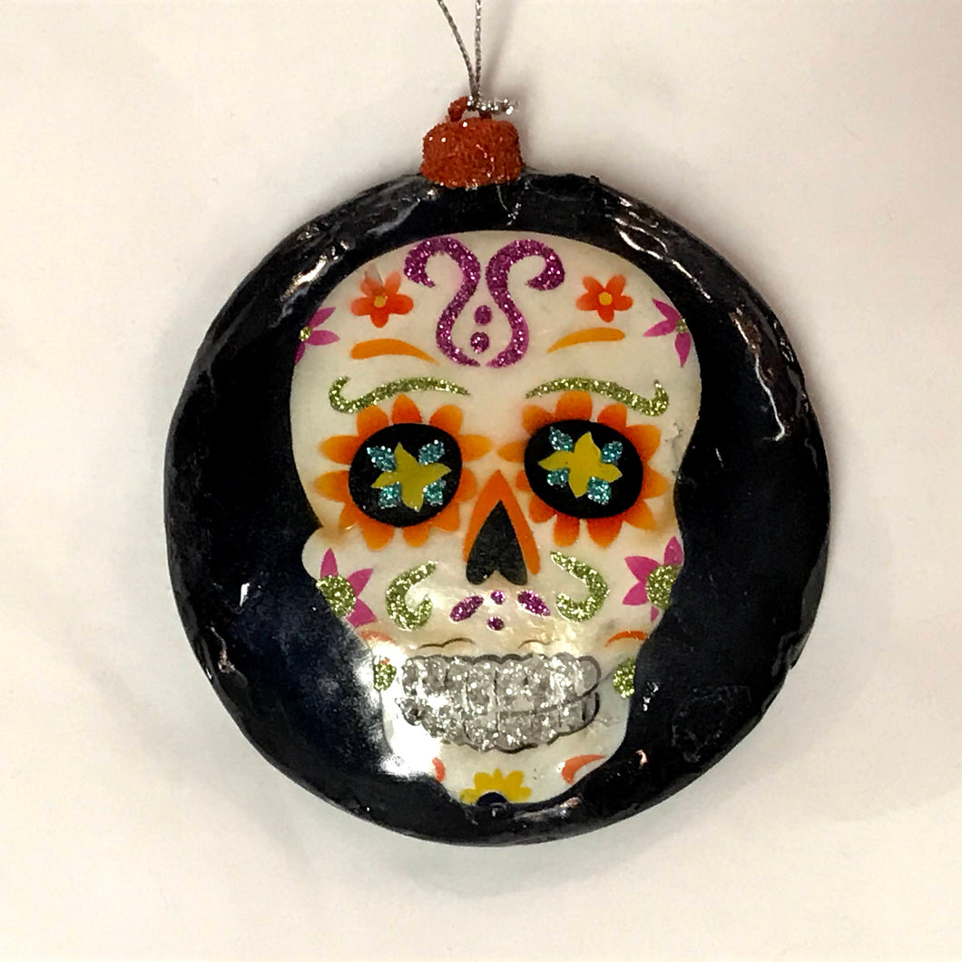 Sugar Skull Disk Ornaments