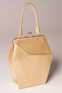To Die For Gold Glitter Handbag