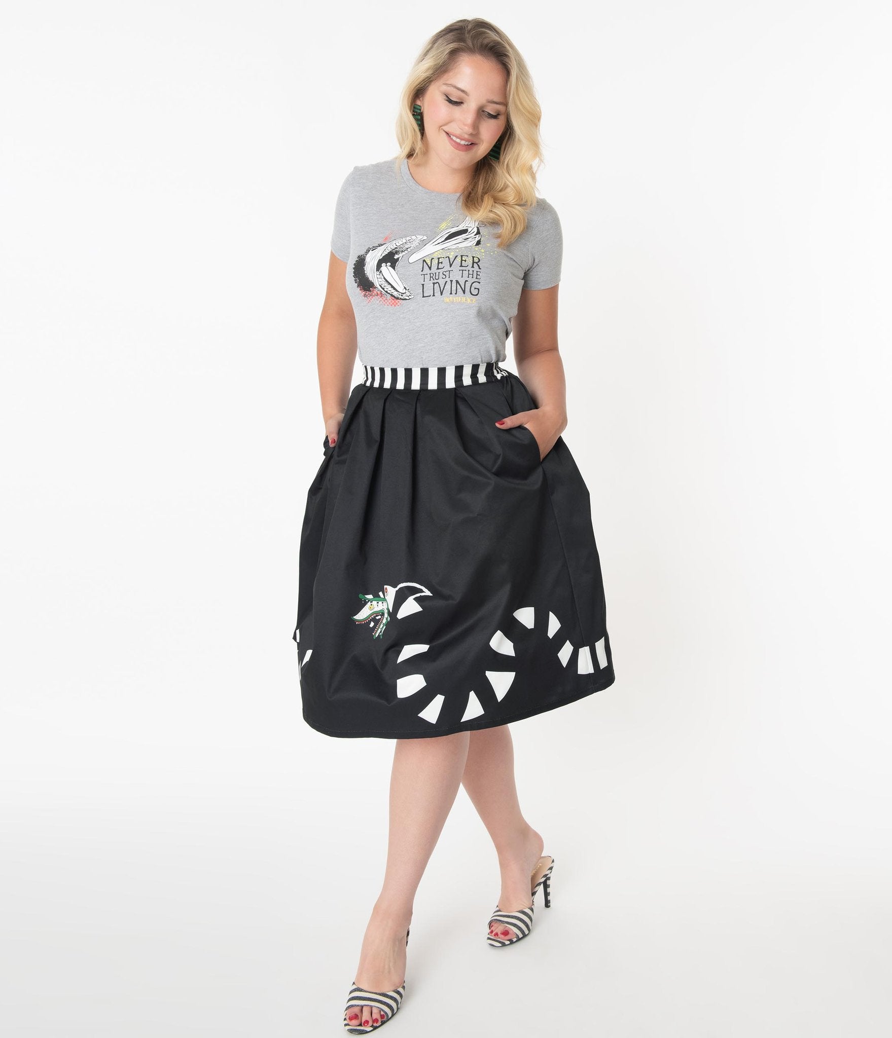Beetlejuice Sandworm Jayne Swing Skirt – Pink House Boutique display picture 1