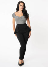 Load image into Gallery viewer, Grable Black Peplum Pants
