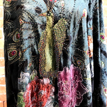 Load image into Gallery viewer, Hera Velvet Beaded Peacock Poncho

