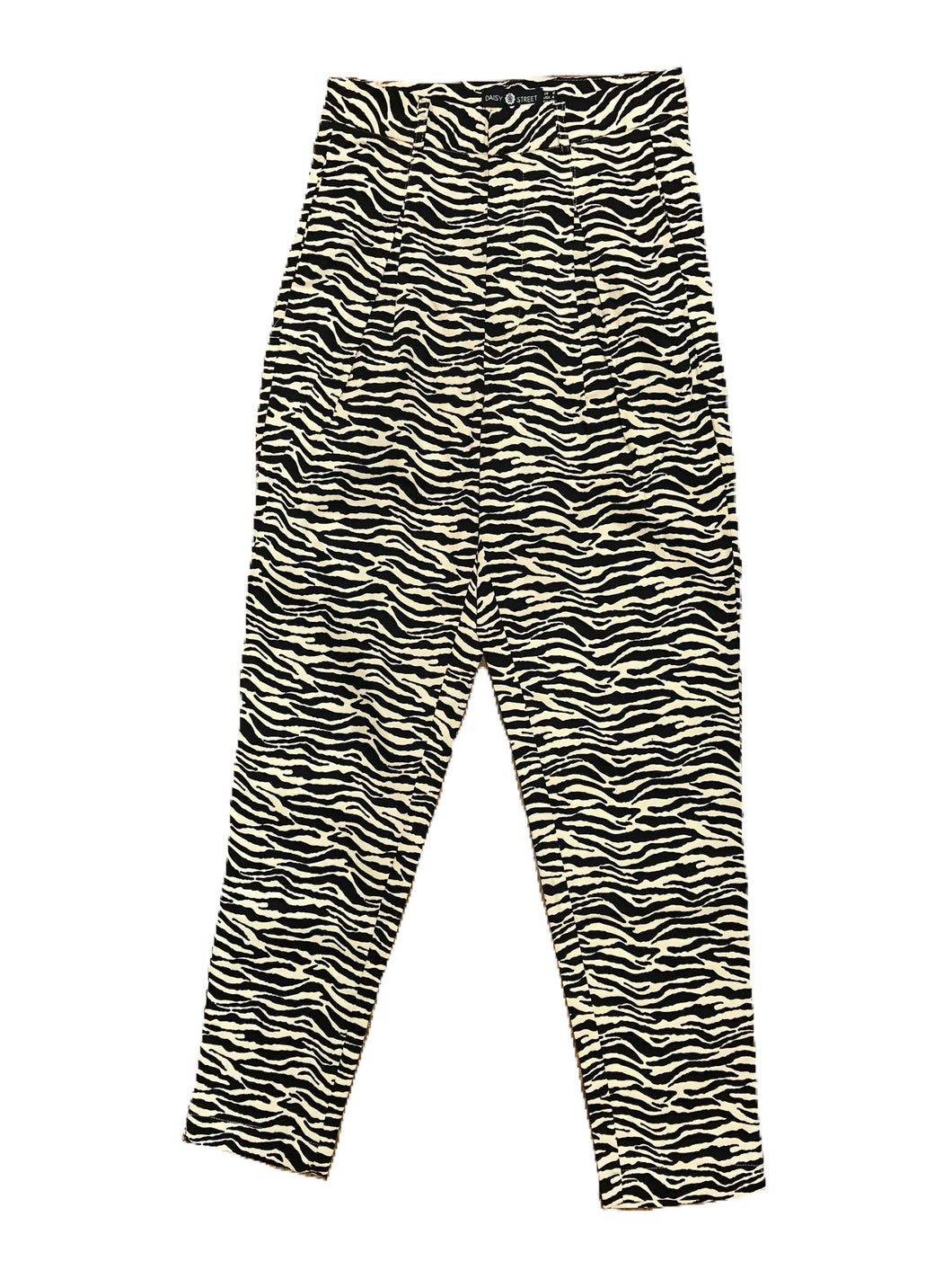 Zebra High Waist Pleated Pants