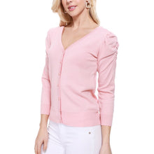 Load image into Gallery viewer, baby pink ruched shoulder sweater
