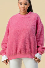 Load image into Gallery viewer, Bubblegum Sherpa Pullover Sweater
