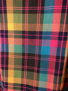 Camille Bright Plaid Skirt- Size Large LAST ONE!