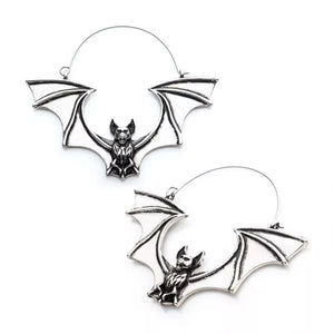 Flying Vampire Bat Plug Hoops