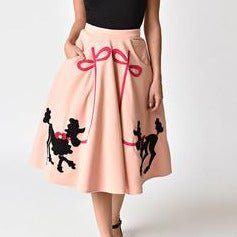 Pink Felt Poodle Skirt