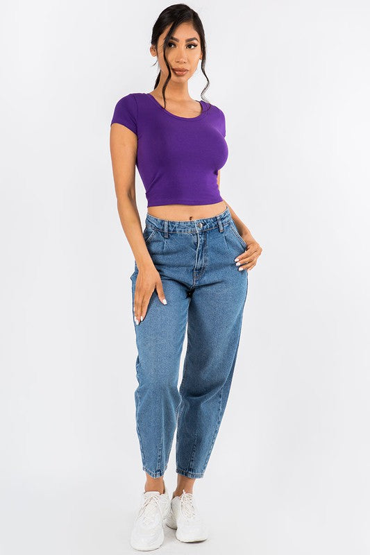 Royal Purple Back To Basics Crop Top