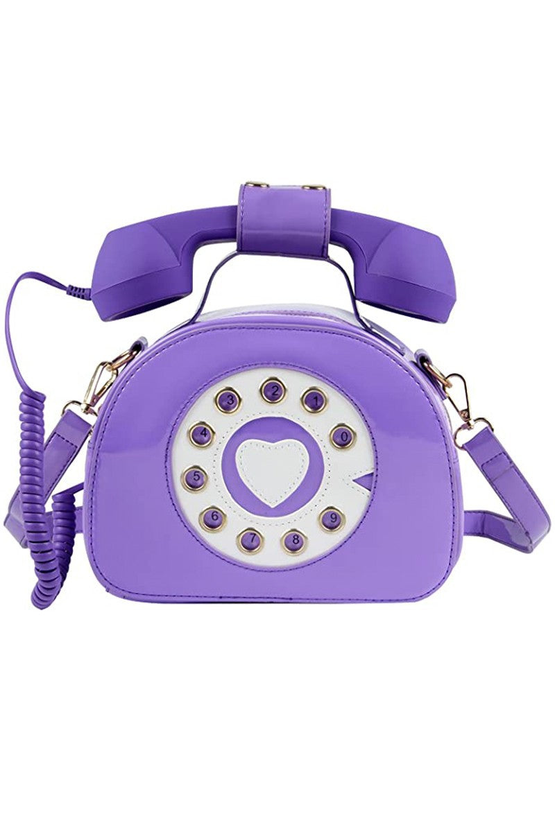 Purple 80's Style Telephone Purse