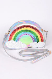 Sequined Rainbow Purse