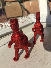 Load image into Gallery viewer, 3D Red Glitter T-Rex Statement Earrings
