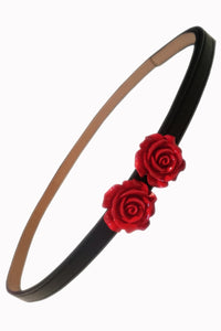 Double Rose Thin Fashion Belt- Available in Red too!