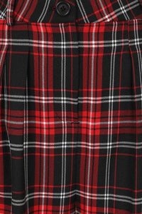 Red and Black Plaid Riot Culottes