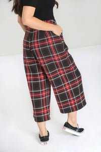 Red and Black Plaid Riot Culottes