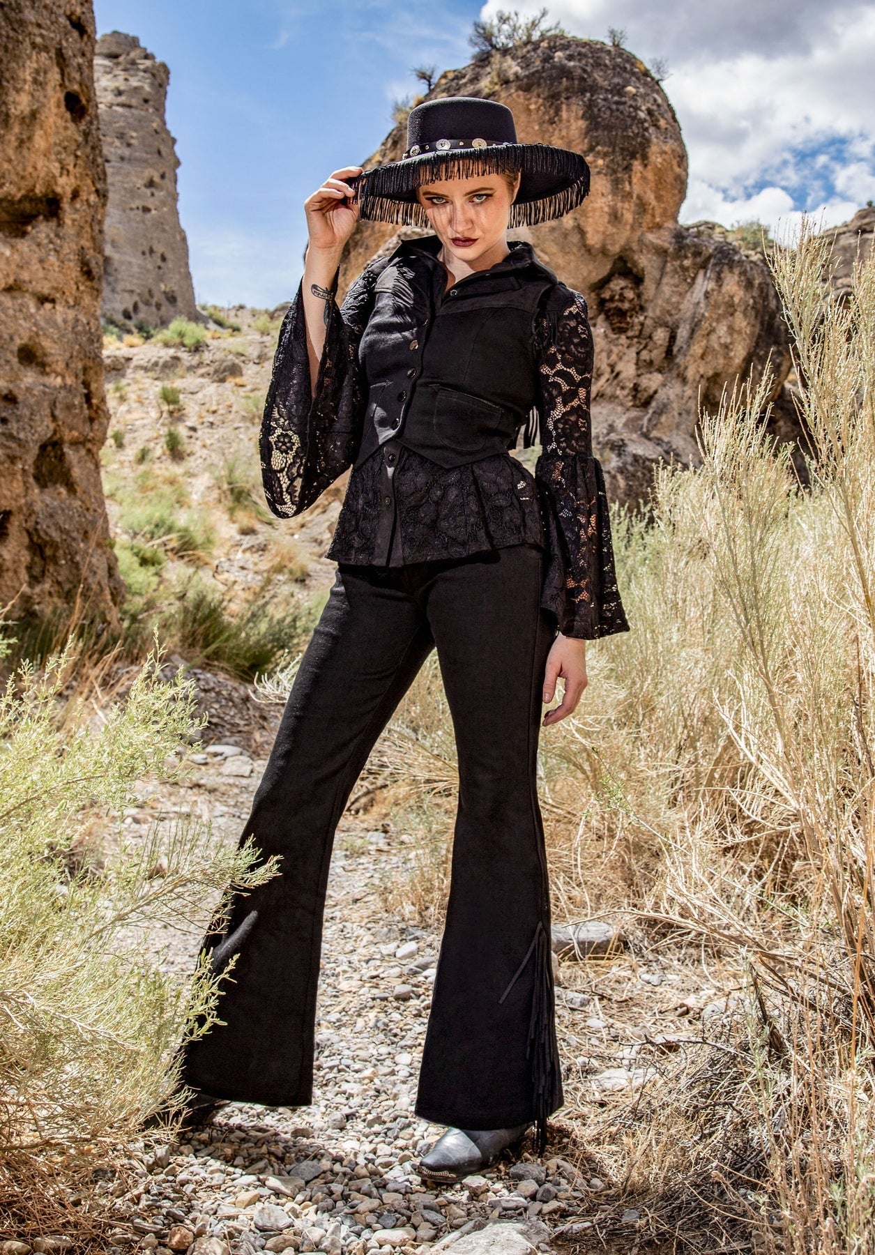 Rockin' Rodeo Front Lace Chaps Style Pants Pink House Boutique Rockin' Rodeo Front Lace Chaps Style Pants Pink House Boutique