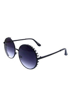 Load image into Gallery viewer, Round with Crystal Accents Sunglasses- More colors available
