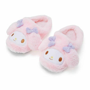 My Melody Purple Bows Fuzzy Room Slippers