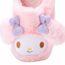 Load image into Gallery viewer, My Melody Purple Bows Fuzzy Room Slippers
