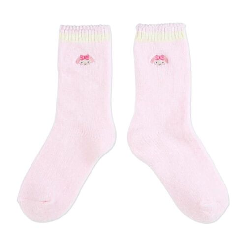 My Melody Embroidered Fuzzy Socks