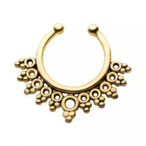 Tribal Brass Faux Septum