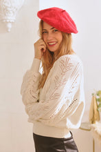 Load image into Gallery viewer, Red Angora Fashion Beret
