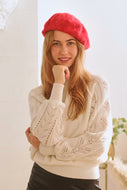Red Angora Fashion Beret