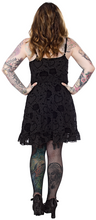Load image into Gallery viewer, barbed wire rose black dress
