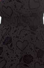 Load image into Gallery viewer, Dolly Barbed Wire and Roses Dress- Size Large LAST ONE!
