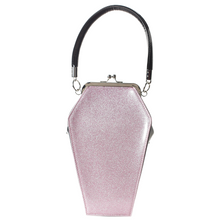 Load image into Gallery viewer, Pink Sparkle Coffin Handbag
