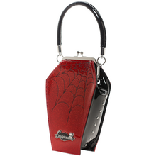 Load image into Gallery viewer, Red Sparkle Coffin Handbag
