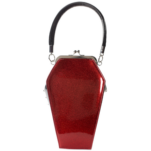 Red Sparkle Coffin Handbag
