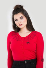 Load image into Gallery viewer, Spider Cardigan Red- Size Medium LAST ONE!
