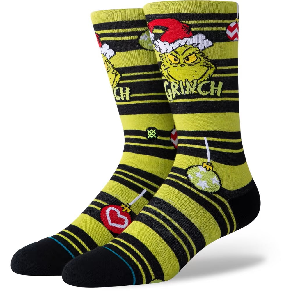 Grinch Ornament Stripe Socks