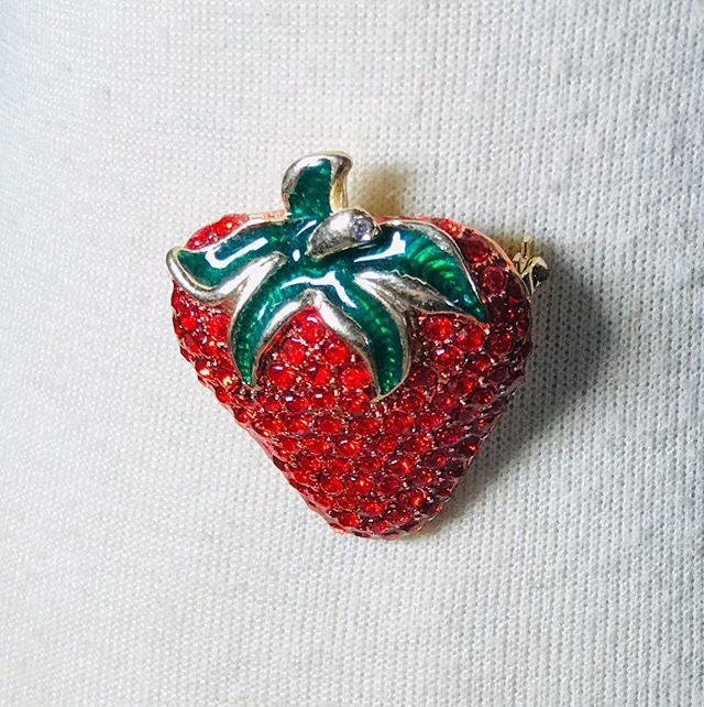 Strawberry brooch