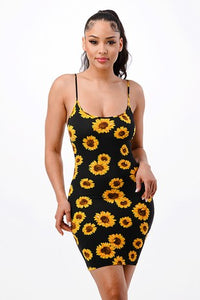 Sunflower Tank Bodycon Dress