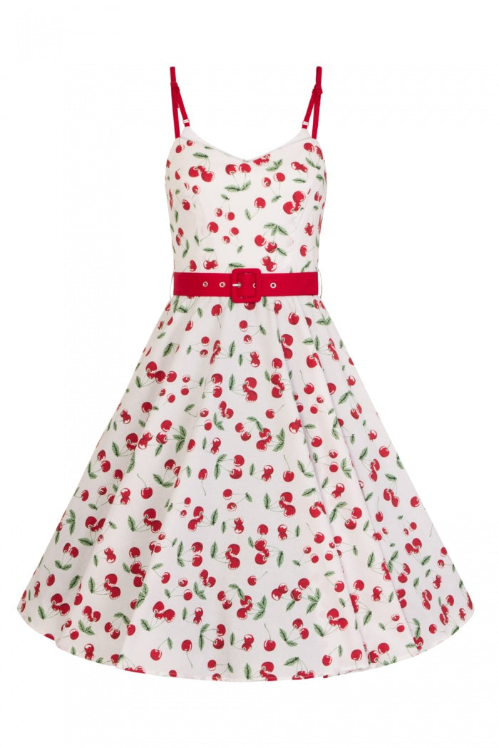Sweetie White Cherry Dress – Pink House Boutique