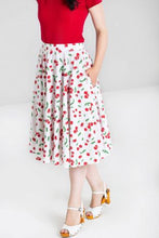 Load image into Gallery viewer, white cherry skirt hell bunny
