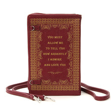 Load image into Gallery viewer, Pride and Prejudice Book Purse
