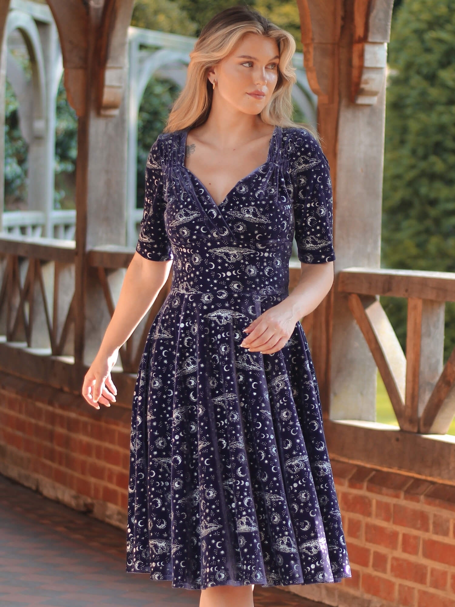 Trixie Celestial Velvet Swing Dress Trixie Celestial Velvet Swing Dress