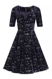 Trixie Celestial Velvet Swing Dress