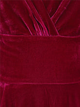 Load image into Gallery viewer, Midnight Magenta Trixie Velvet Doll Dress
