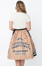 Load image into Gallery viewer, Ouija Board Print Gellar Swing Skirt
