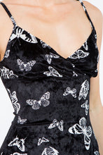 Load image into Gallery viewer, Butterflies Velvet Mini Dress
