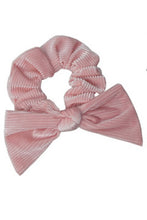 Load image into Gallery viewer, Velvety Corduroy Bow Knitted Hair Scrunchie- More Styles Available!
