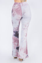 Load image into Gallery viewer, Violet-Blue Tie Dye Fitted Flare Bell Bottoms

