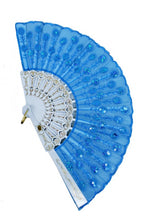 Load image into Gallery viewer, White Sequin Hand Fan- More Colors Available!
