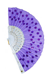 White Sequin Hand Fan- More Colors Available!