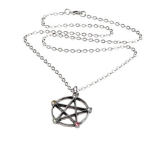 Load image into Gallery viewer, Wiccan Elemental Pentacle Necklace
